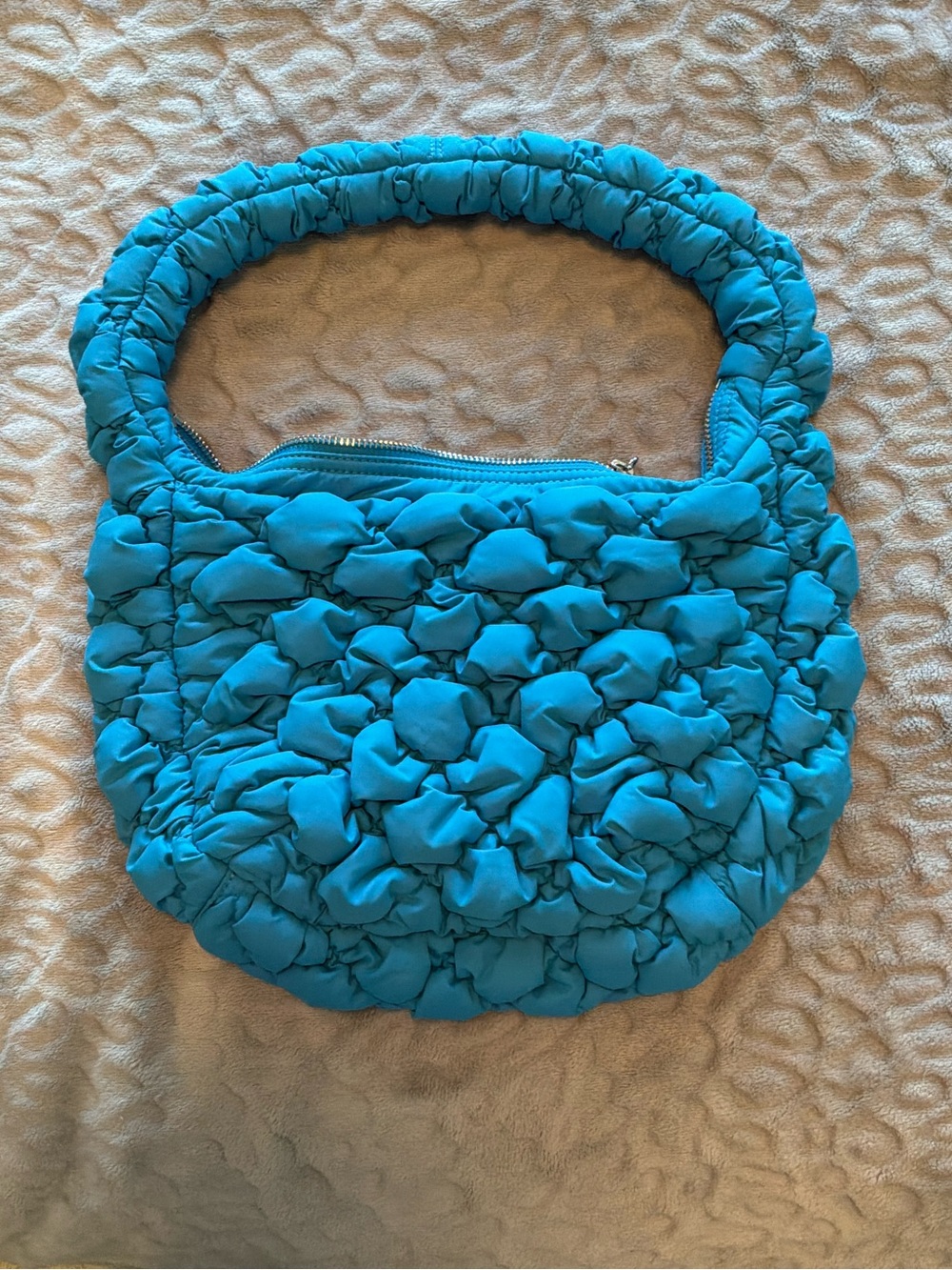 Babaton Blue quilted Texture Shoulder Bag